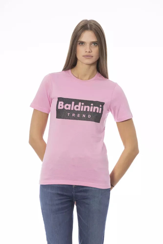 Baldinini Trend Pink Cotton Tops &amp; T-Shirts