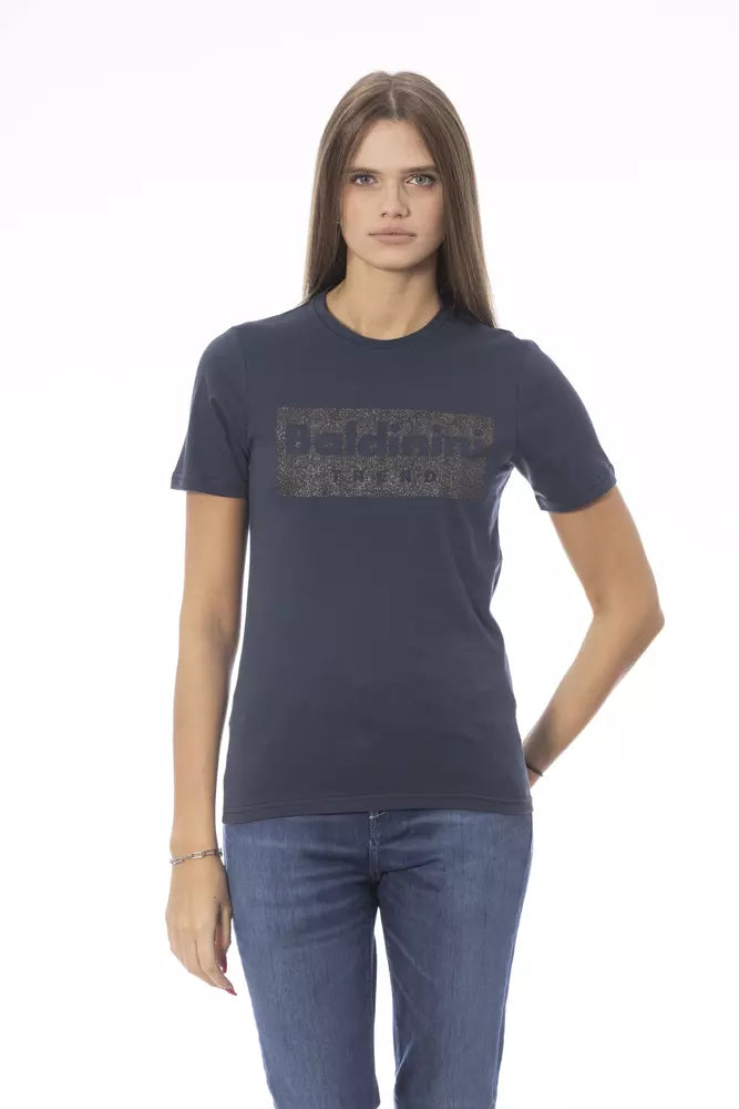 Baldinini Trend Blue Cotton Tops &amp; T-Shirts