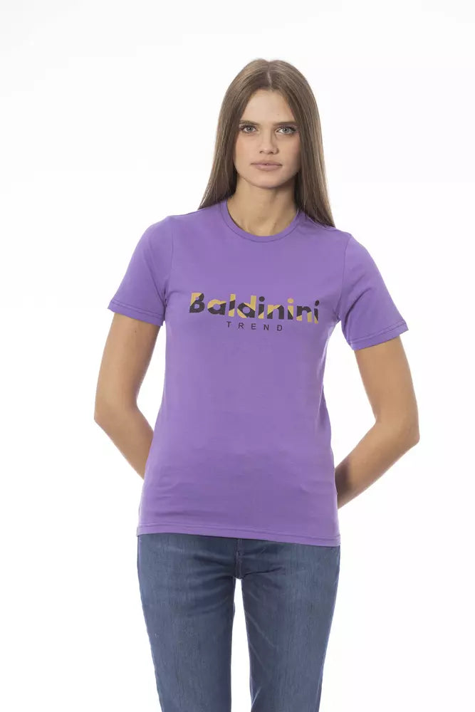 Baldinini Trend Purple Cotton Tops &amp; T-Shirts