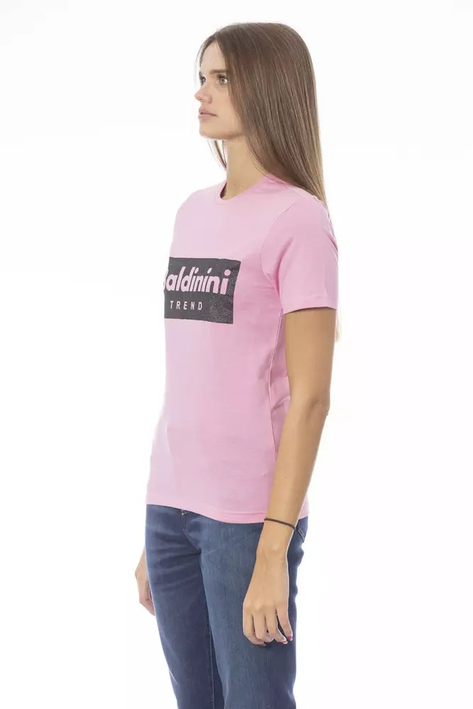 Baldinini Trend Pink Cotton Tops &amp; T-Shirts