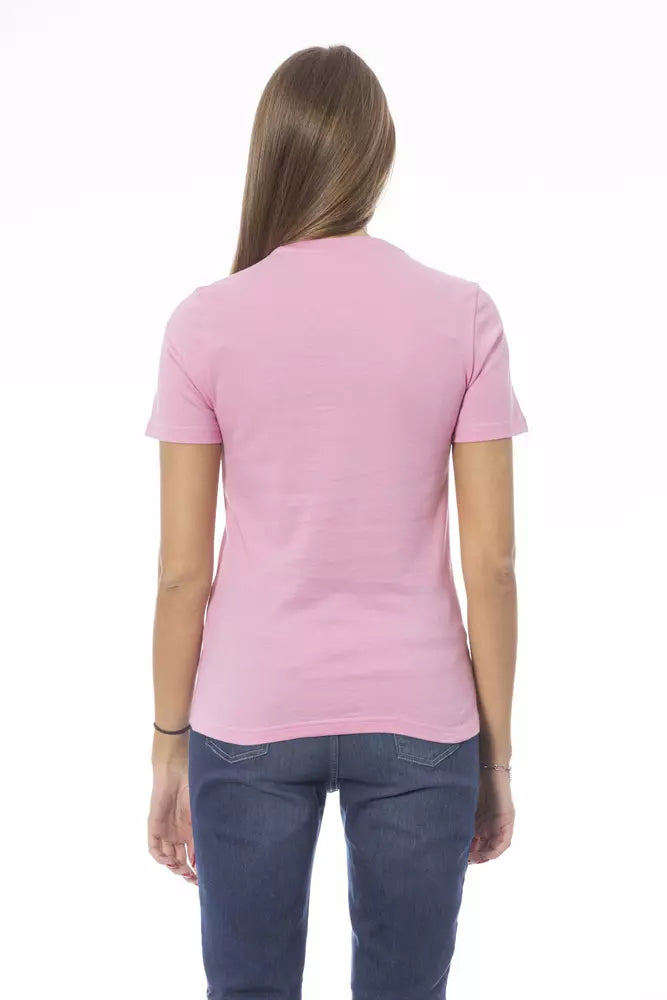 Baldinini Trend Pink Cotton Tops &amp; T-Shirts