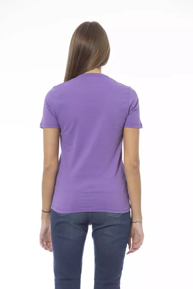 Baldinini Trend Purple Cotton Tops &amp; T-Shirts