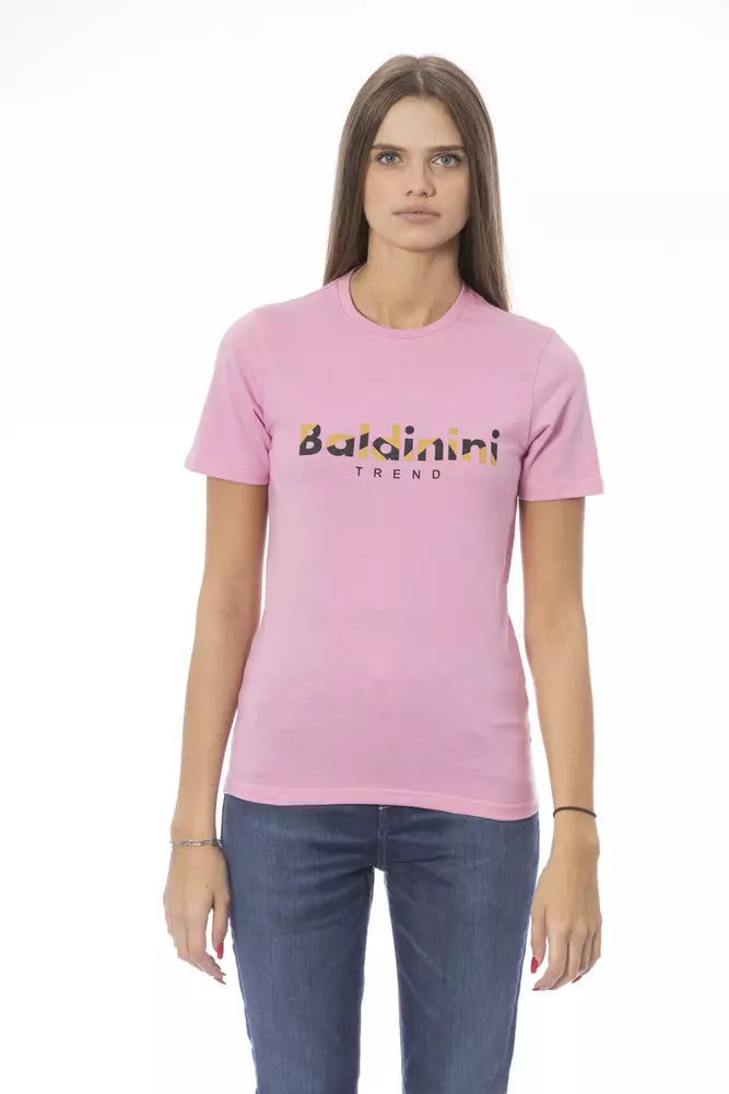 Baldinini Trend Pink Cotton Tops &amp; T-Shirts