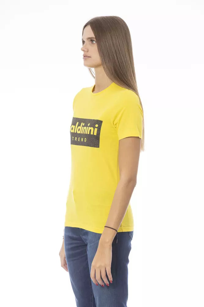 Baldinini Trend Yellow Cotton Tops &amp; T-Shirts