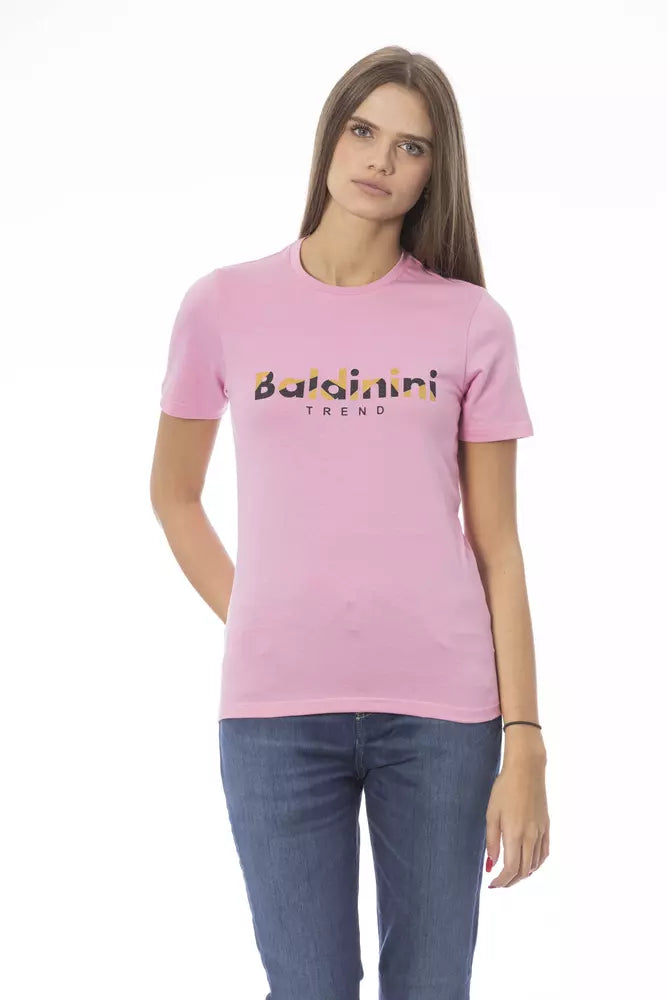 Baldinini Trend Pink Cotton Tops &amp; T-Shirts