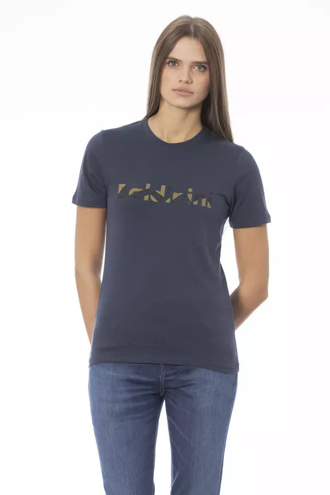 Baldinini Trend Blue Cotton Tops &amp; T-Shirts