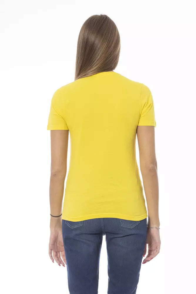 Baldinini Trend Yellow Cotton Tops &amp; T-Shirts