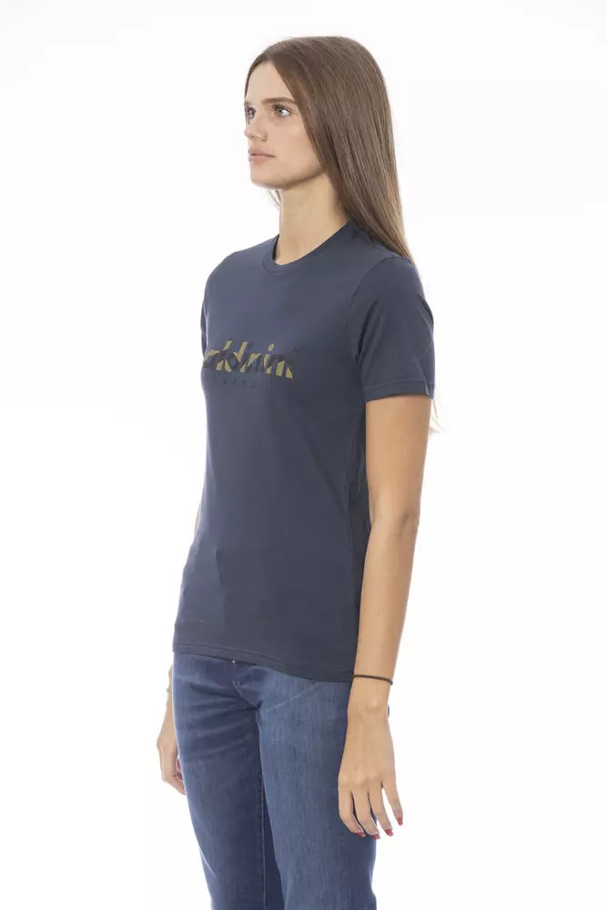 Baldinini Trend Blue Cotton Tops &amp; T-Shirts