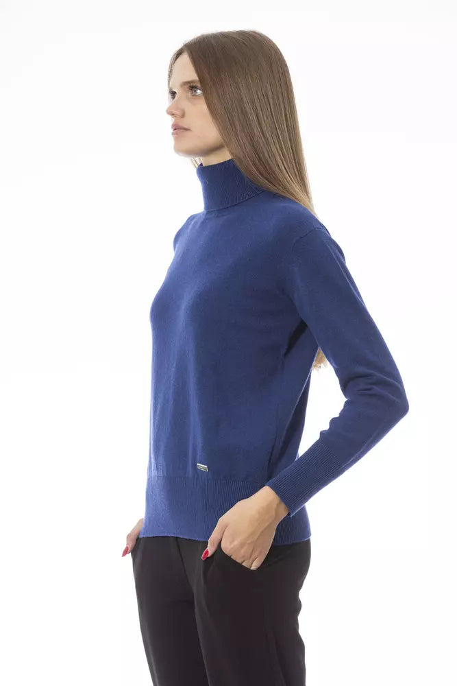 Baldinini Trend Blue Wool Women Sweater