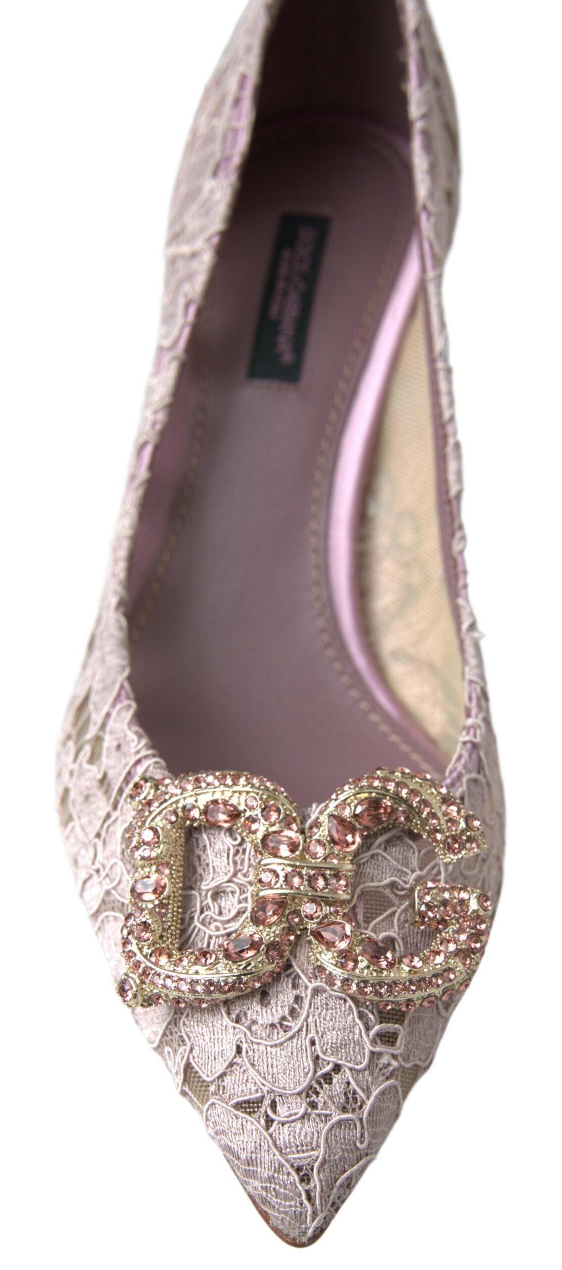 Dolce & Gabbana Elegant Pink Crystal Embellished Heels