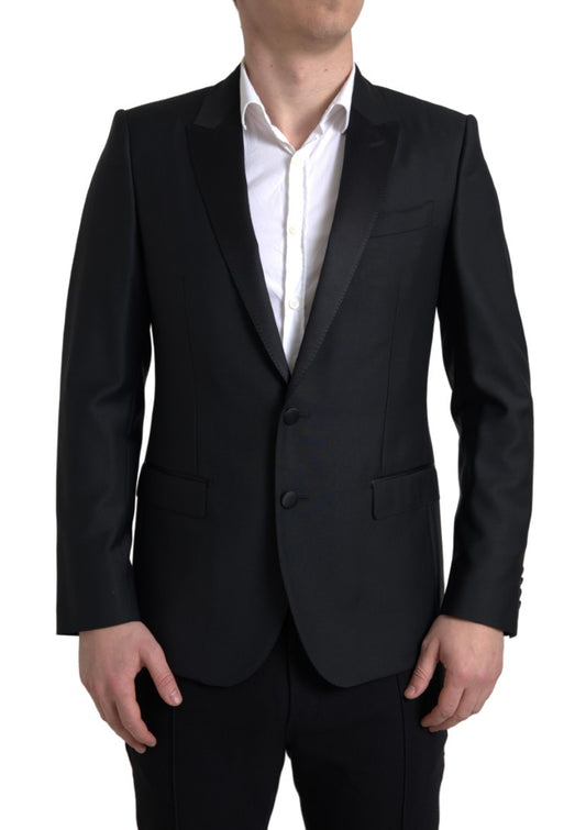 Dolce &amp; Gabbana Black Wool Single Breasted MARTINI Blazer