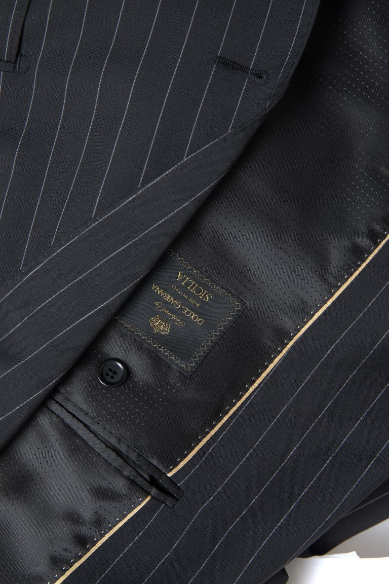 Dolce &amp; Gabbana Black Stripe Single Breasted SICILY Blazer