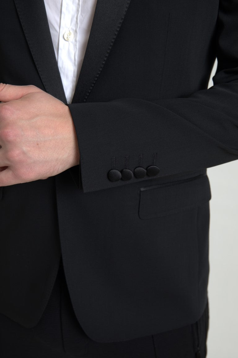 Dolce &amp; Gabbana Black Wool Single Breasted MARTINI Blazer