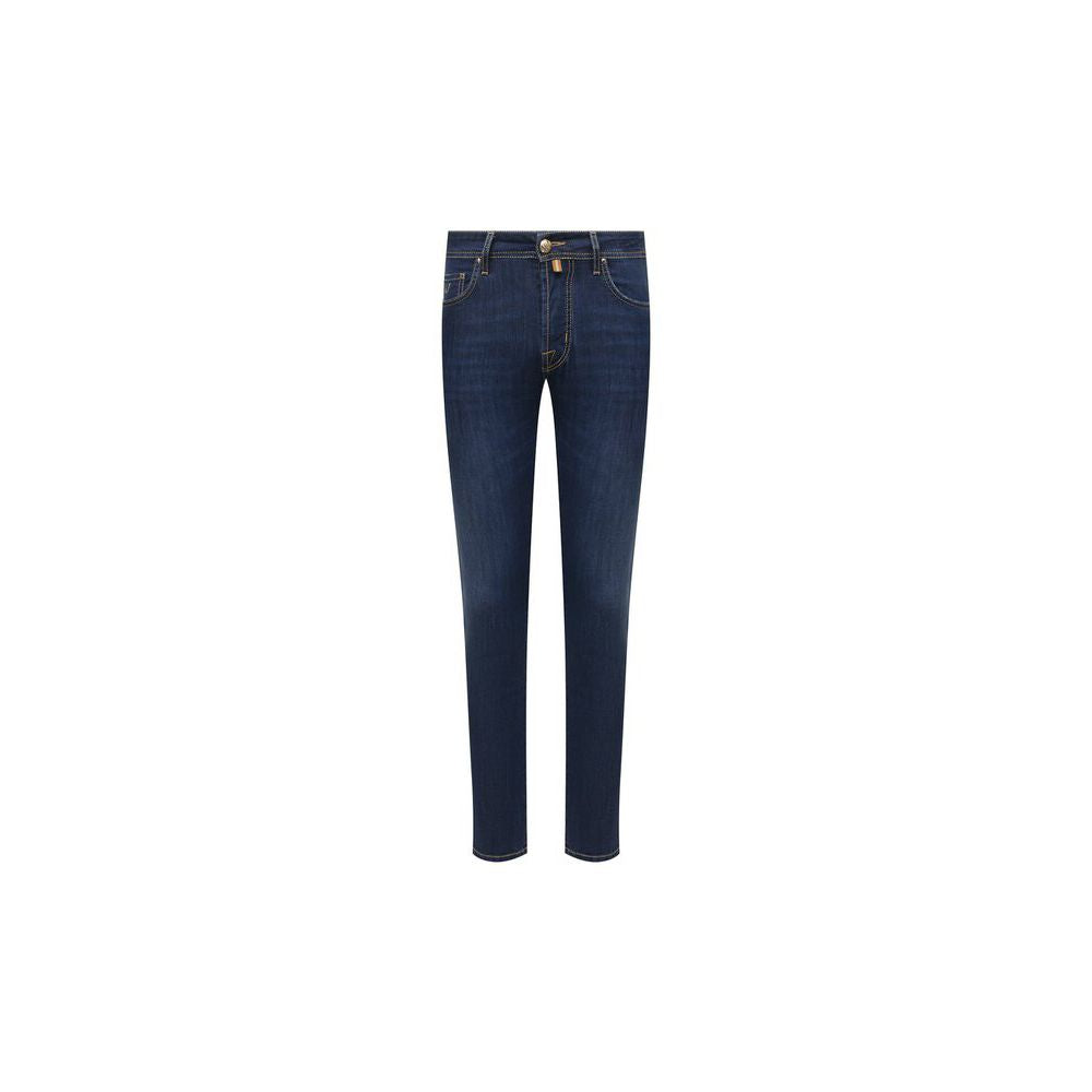 Jacob Cohen Blue Cotton Jeans &amp; Pants