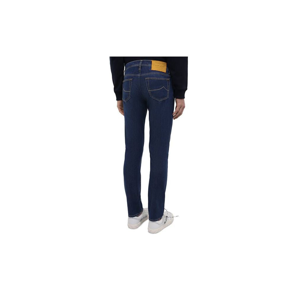 Jacob Cohen Blue Cotton Jeans &amp; Pants