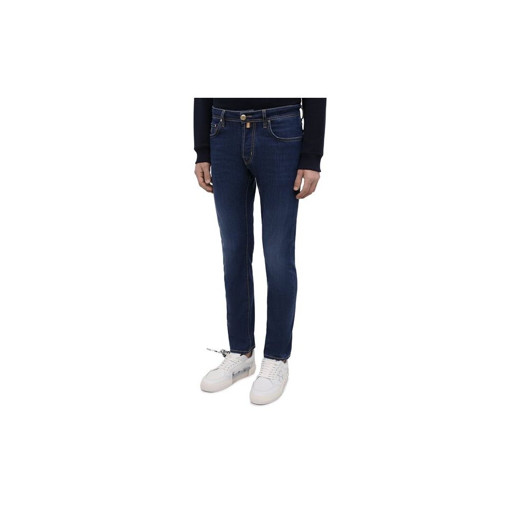 Jacob Cohen Blue Cotton Jeans &amp; Pants