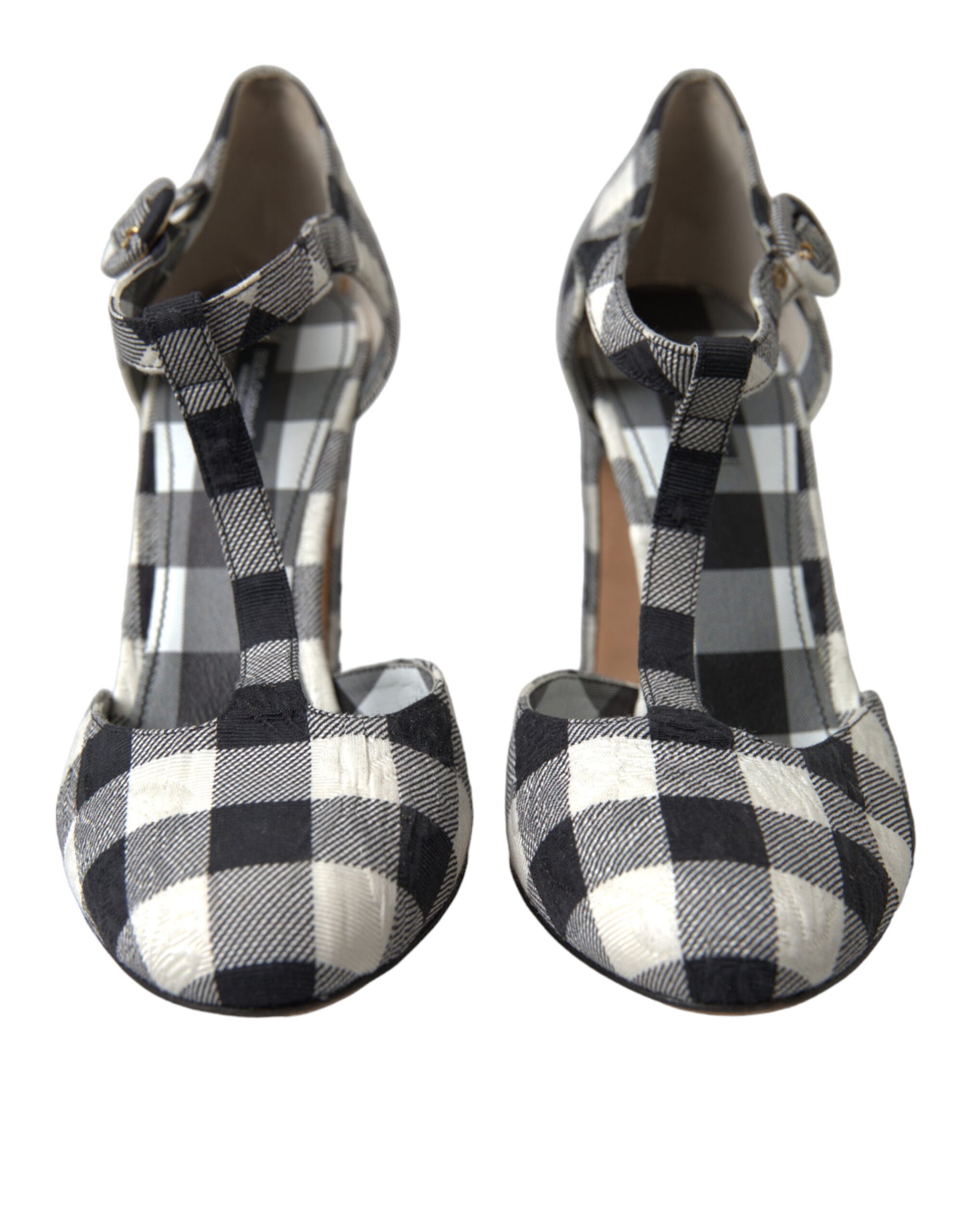 Schicke Gingham-Pumps mit T-Riemen von Dolce &amp; Gabbana: Zeitlose Mary-Jane-Absätze