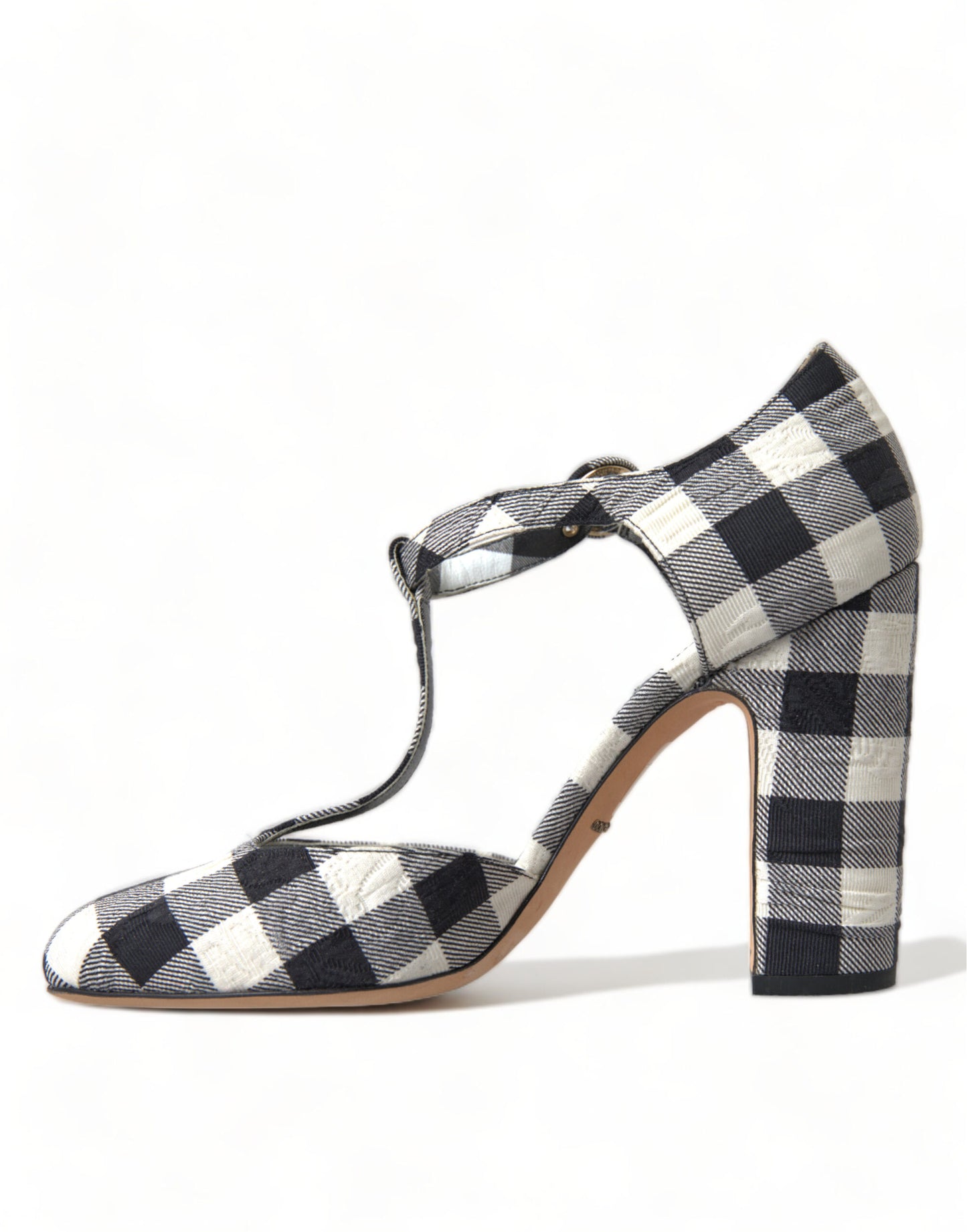 Schicke Gingham-Pumps mit T-Riemen von Dolce &amp; Gabbana: Zeitlose Mary-Jane-Absätze