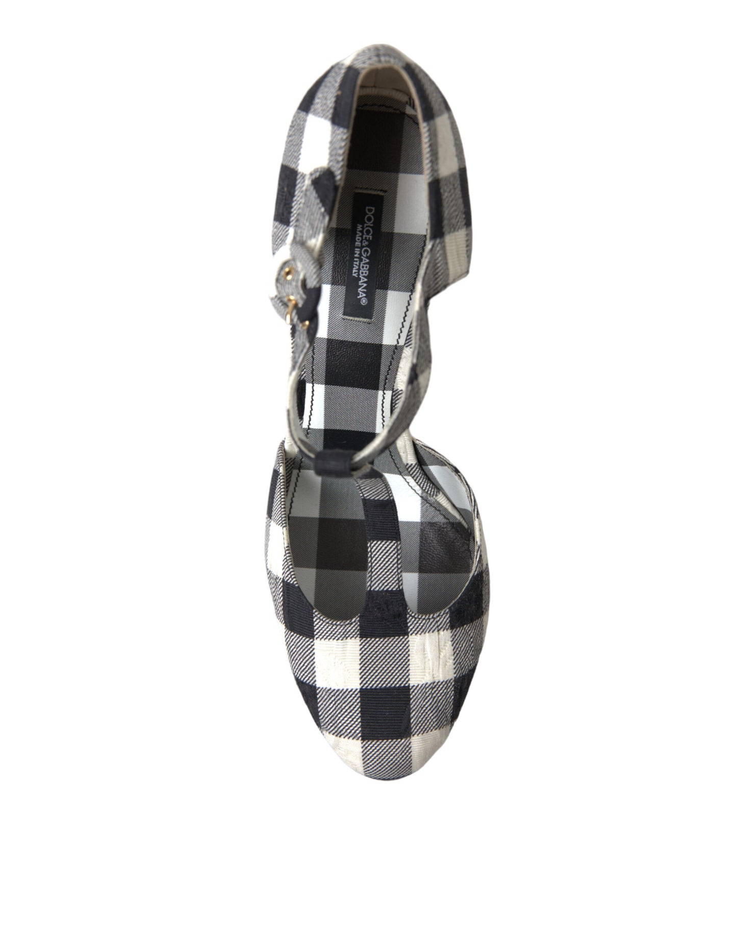 Schicke Gingham-Pumps mit T-Riemen von Dolce &amp; Gabbana: Zeitlose Mary-Jane-Absätze