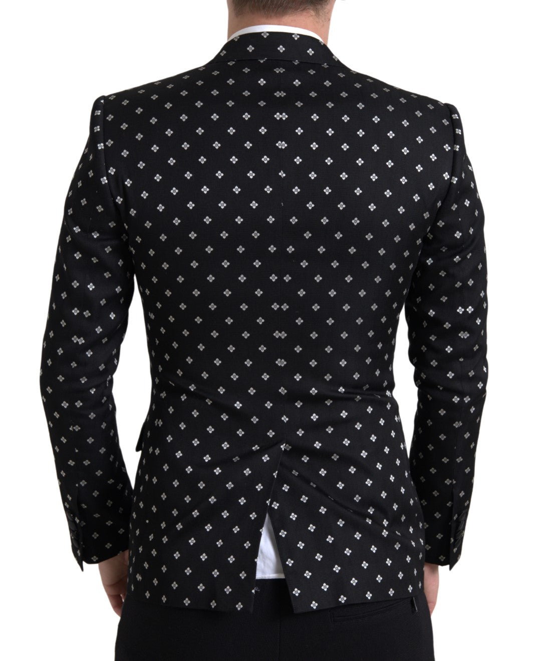 Dolce &amp; Gabbana Black Slim Fit Double Breasted Blazer