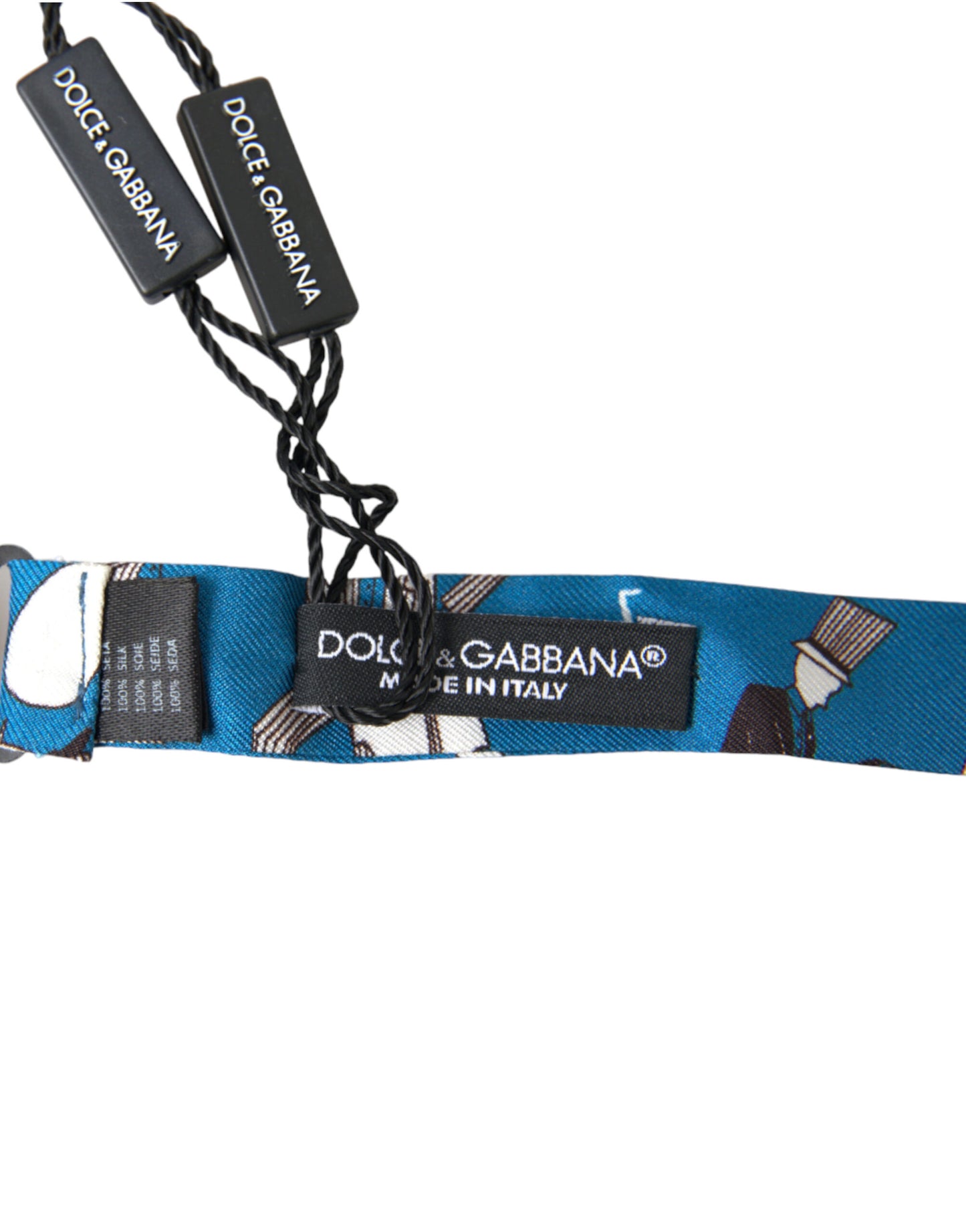 Dolce &amp; Gabbana Elegante Jazz-Club-Fliege aus Seide in Blau