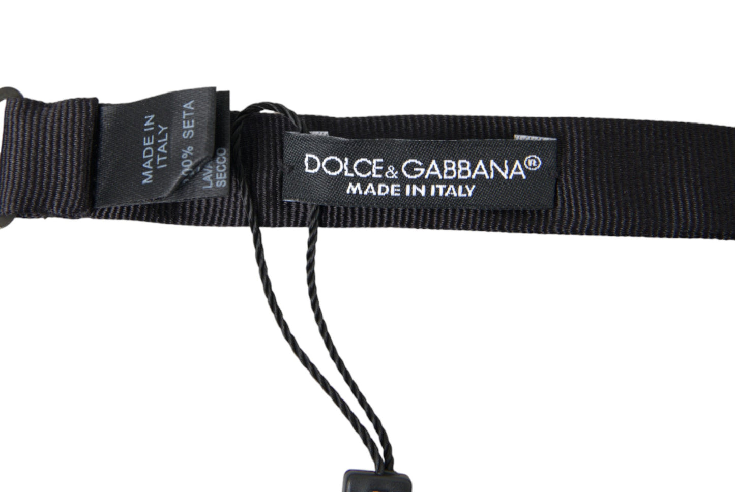 Dolce &amp; Gabbana Elegante schwarze Fliege aus Seide