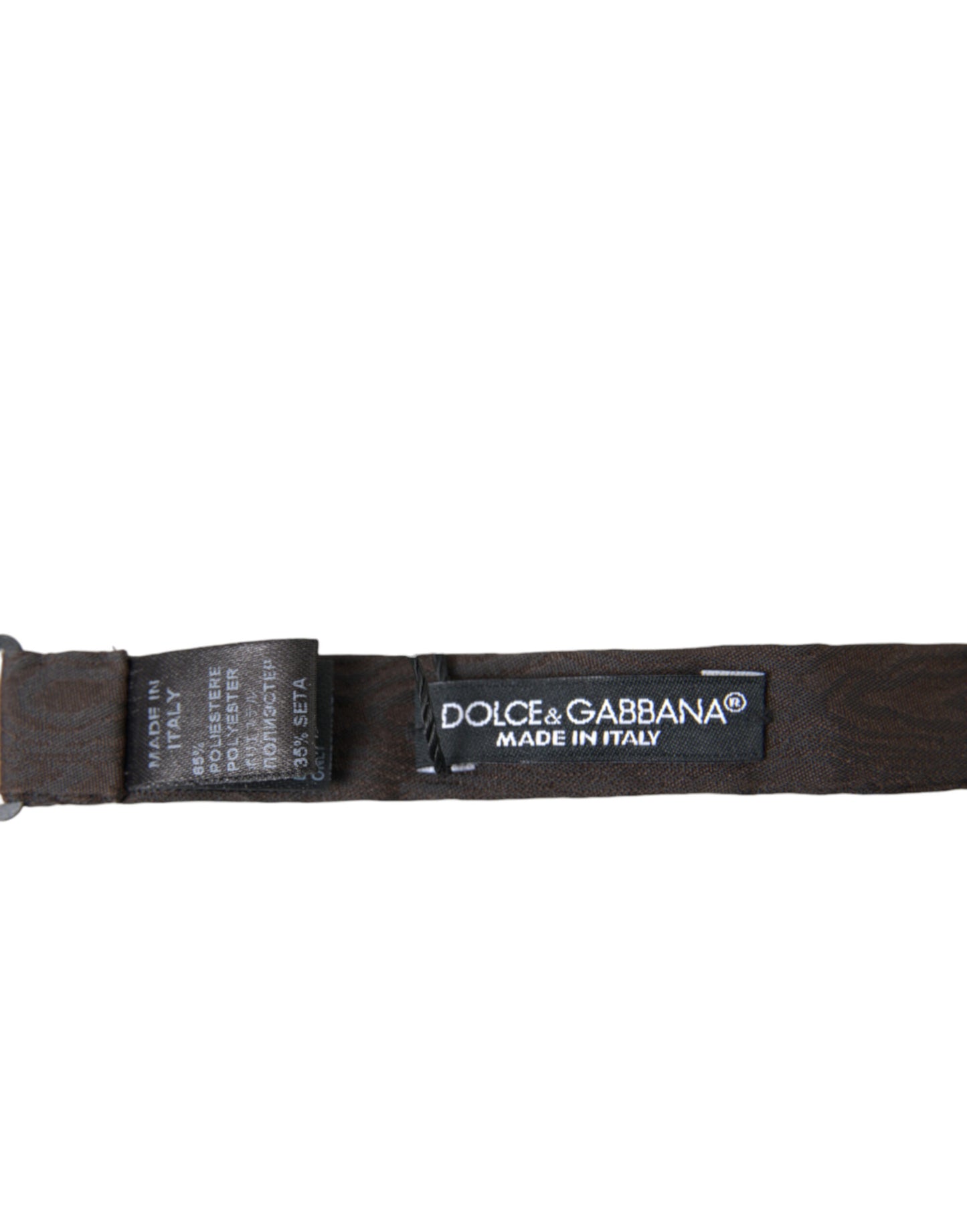 Dolce &amp; Gabbana Elegante braune Fliege aus Seidenmischung