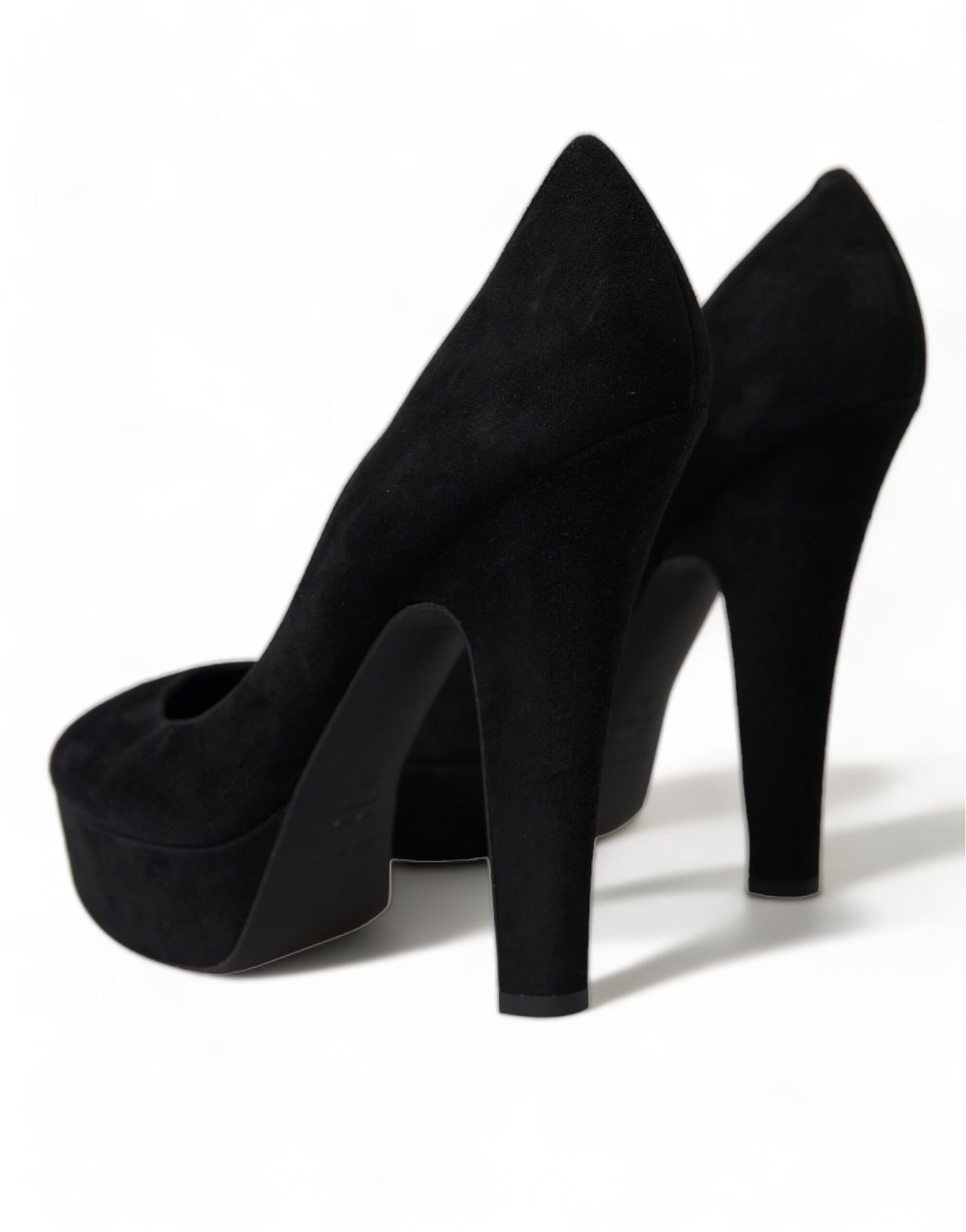 Dolce &amp; Gabbana schwarze Wildleder-Pumps mit Absatz. Raffinesse