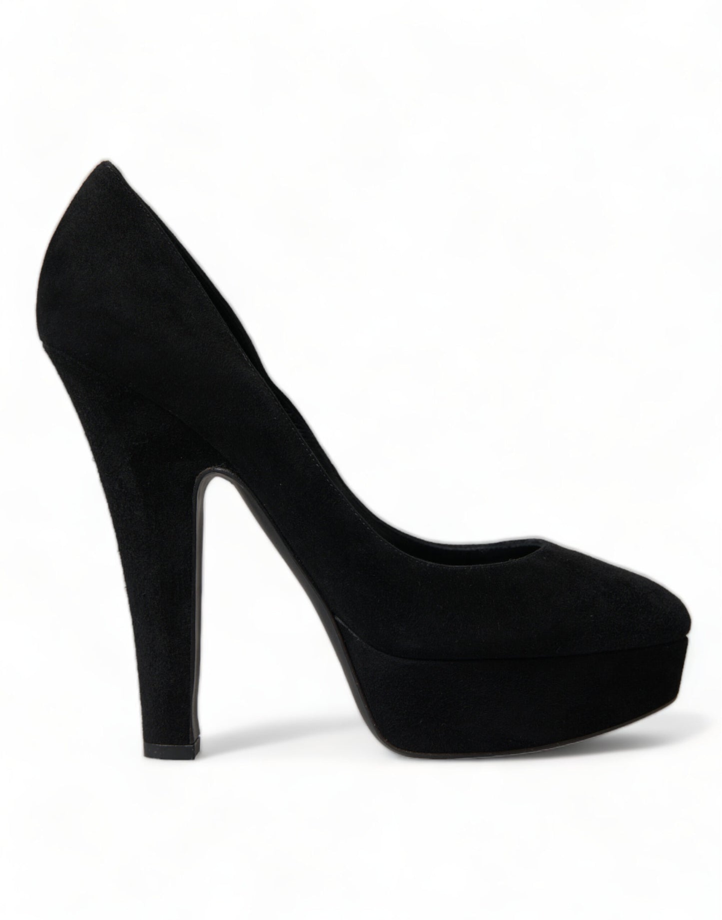 Dolce &amp; Gabbana schwarze Wildleder-Pumps mit Absatz. Raffinesse