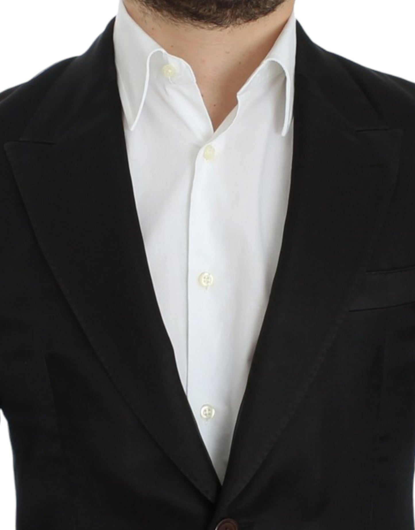 Dolce &amp; Gabbana Black silk slim fit blazer