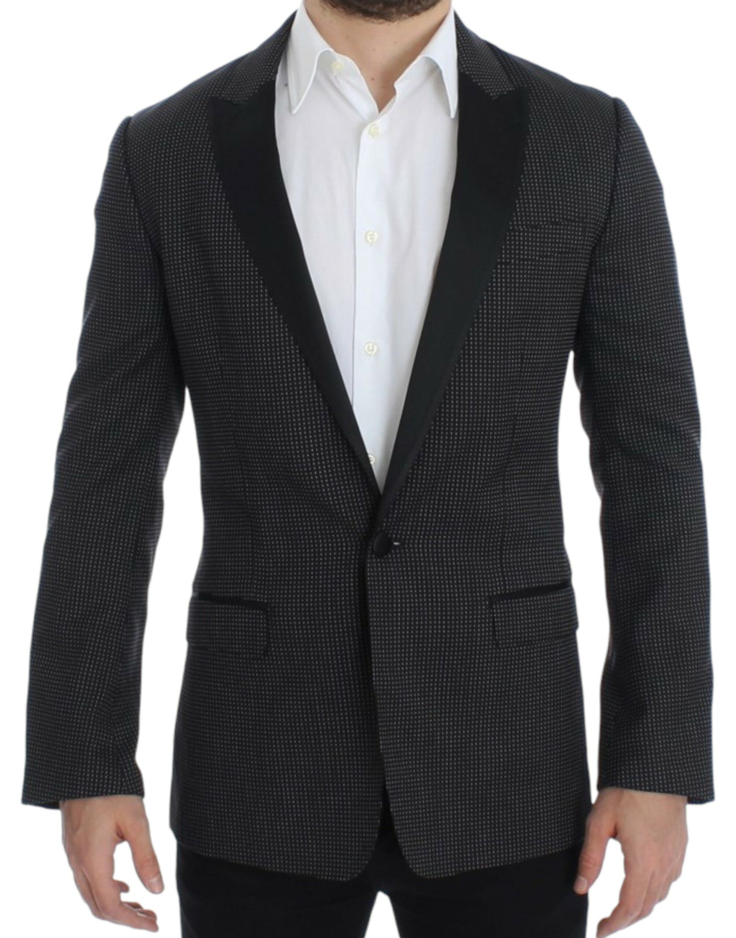 Dolce &amp; Gabbana Black wool slim MARTINI blazer