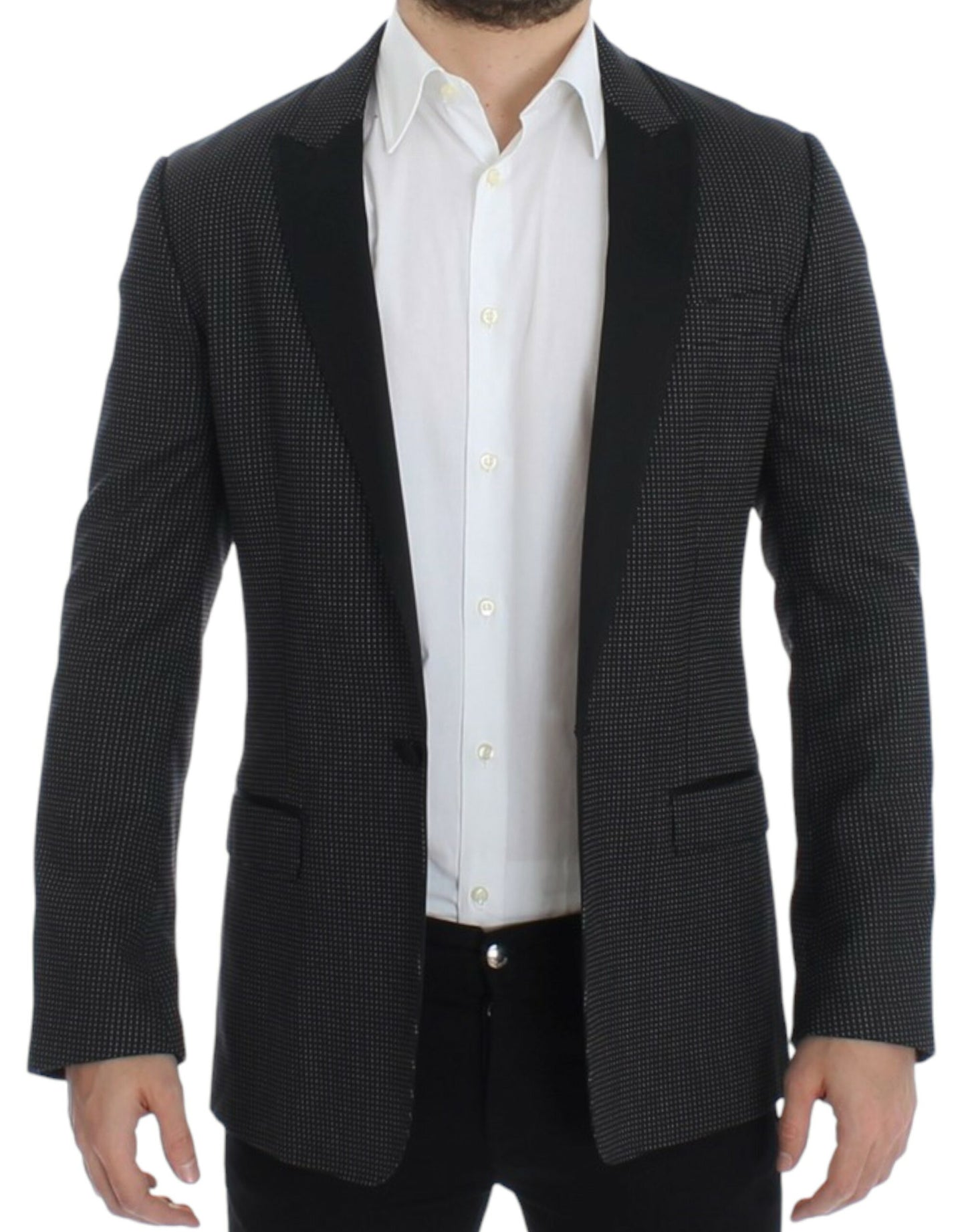 Dolce &amp; Gabbana Black wool slim MARTINI blazer