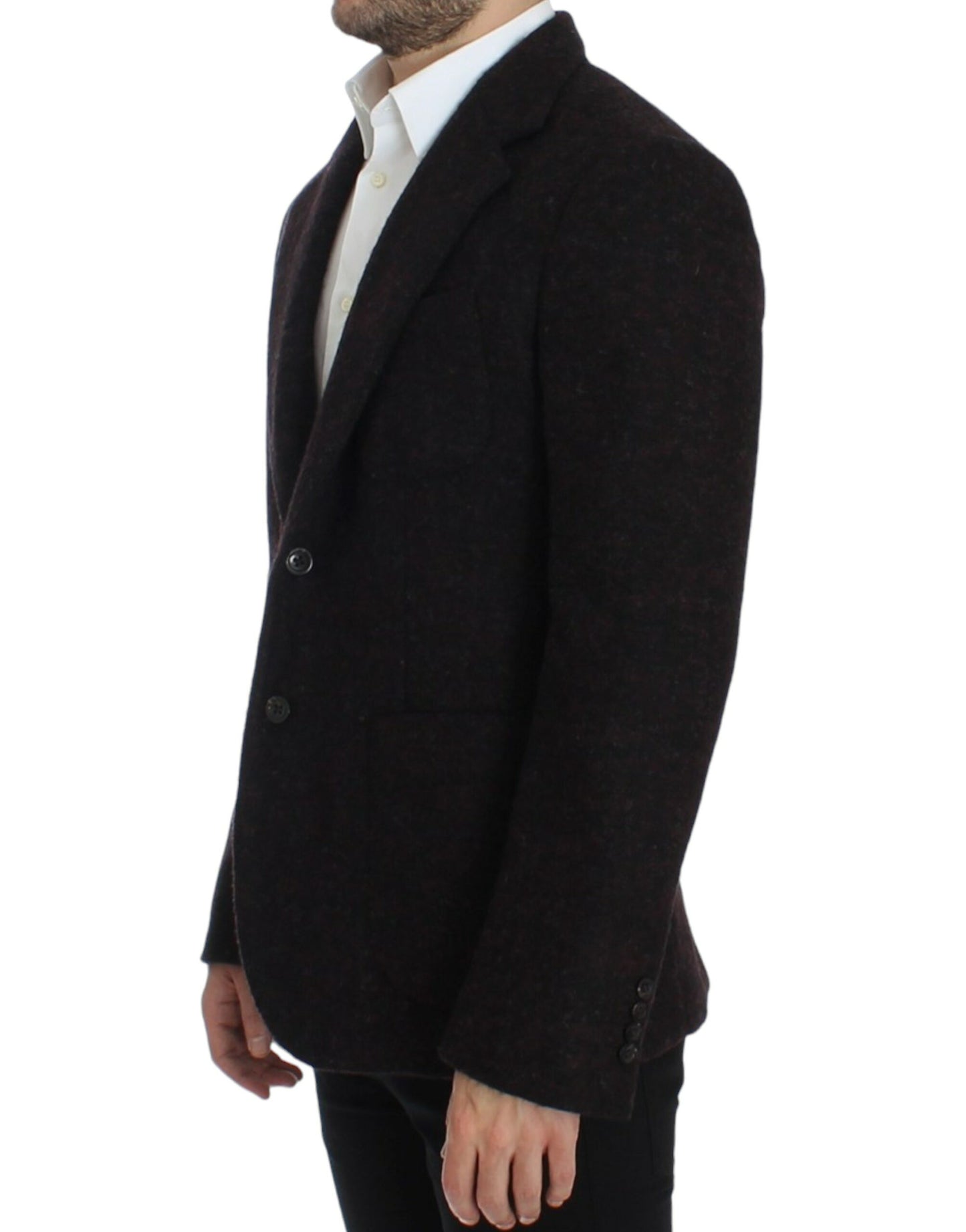 Dolce &amp; Gabbana Bordeaux alpaca two button blazer