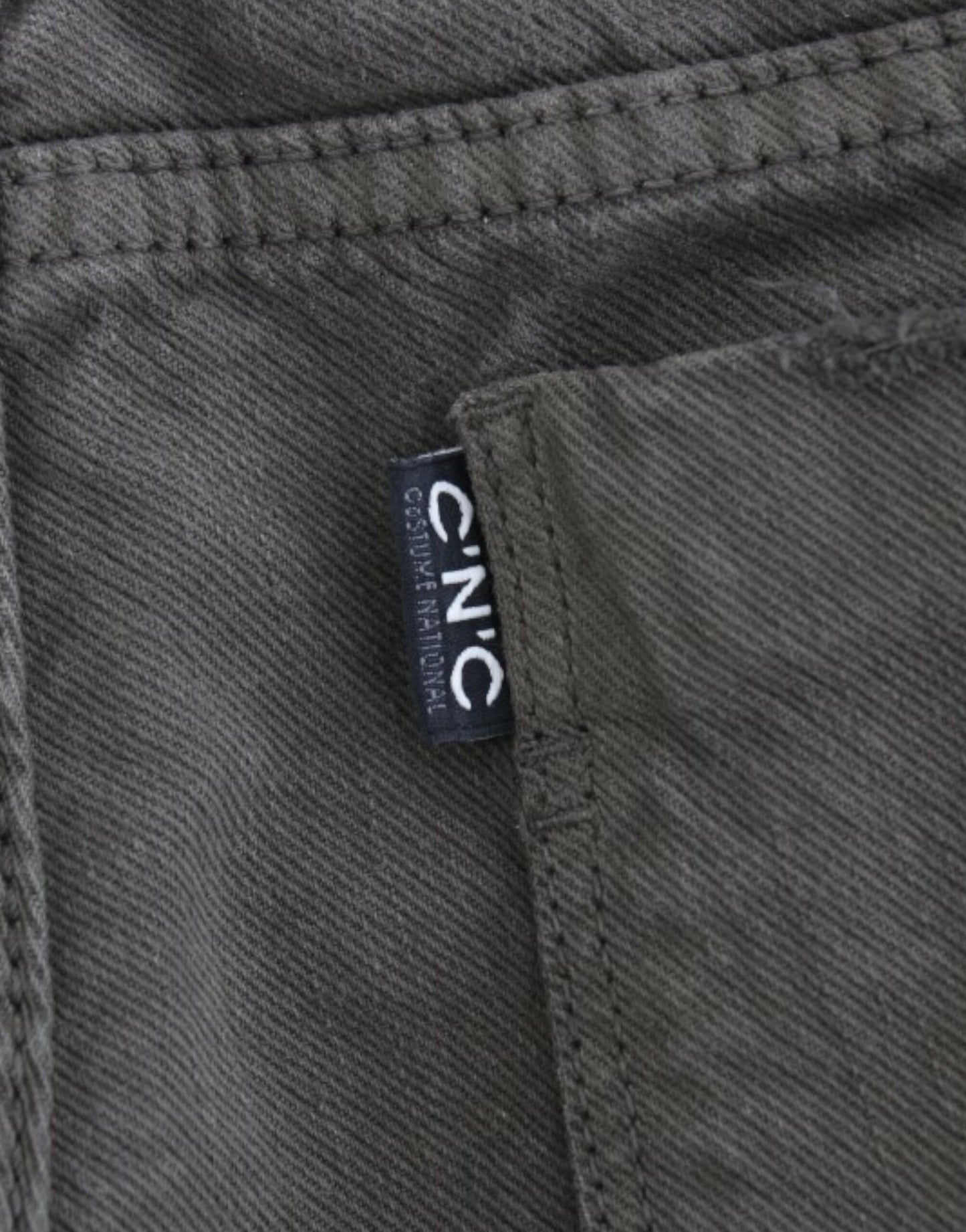 Grüne Designer-Jeans mit schmalem Bein von Costume National