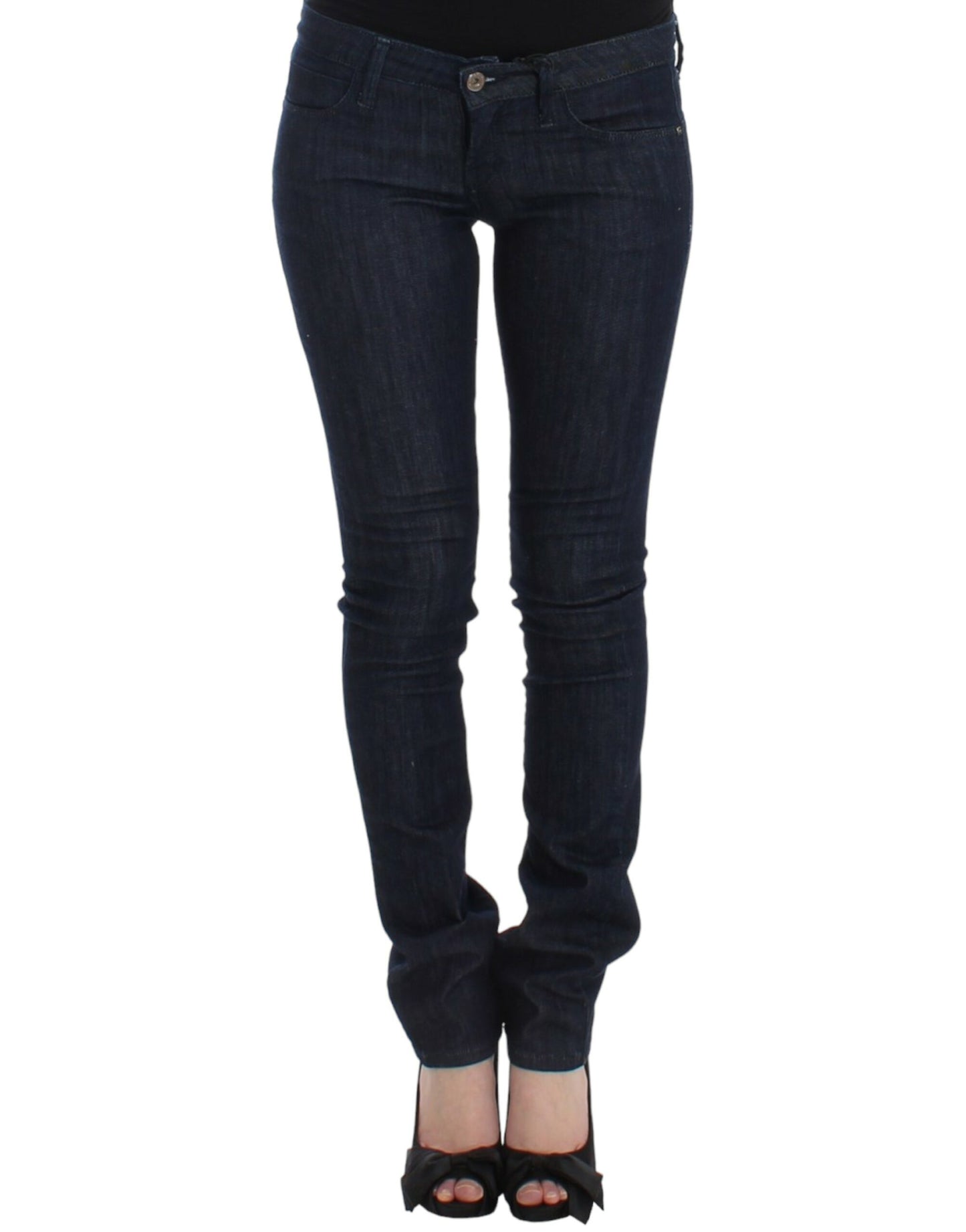 Dunkelblaue Skinny-Jeans von Costume National Chic