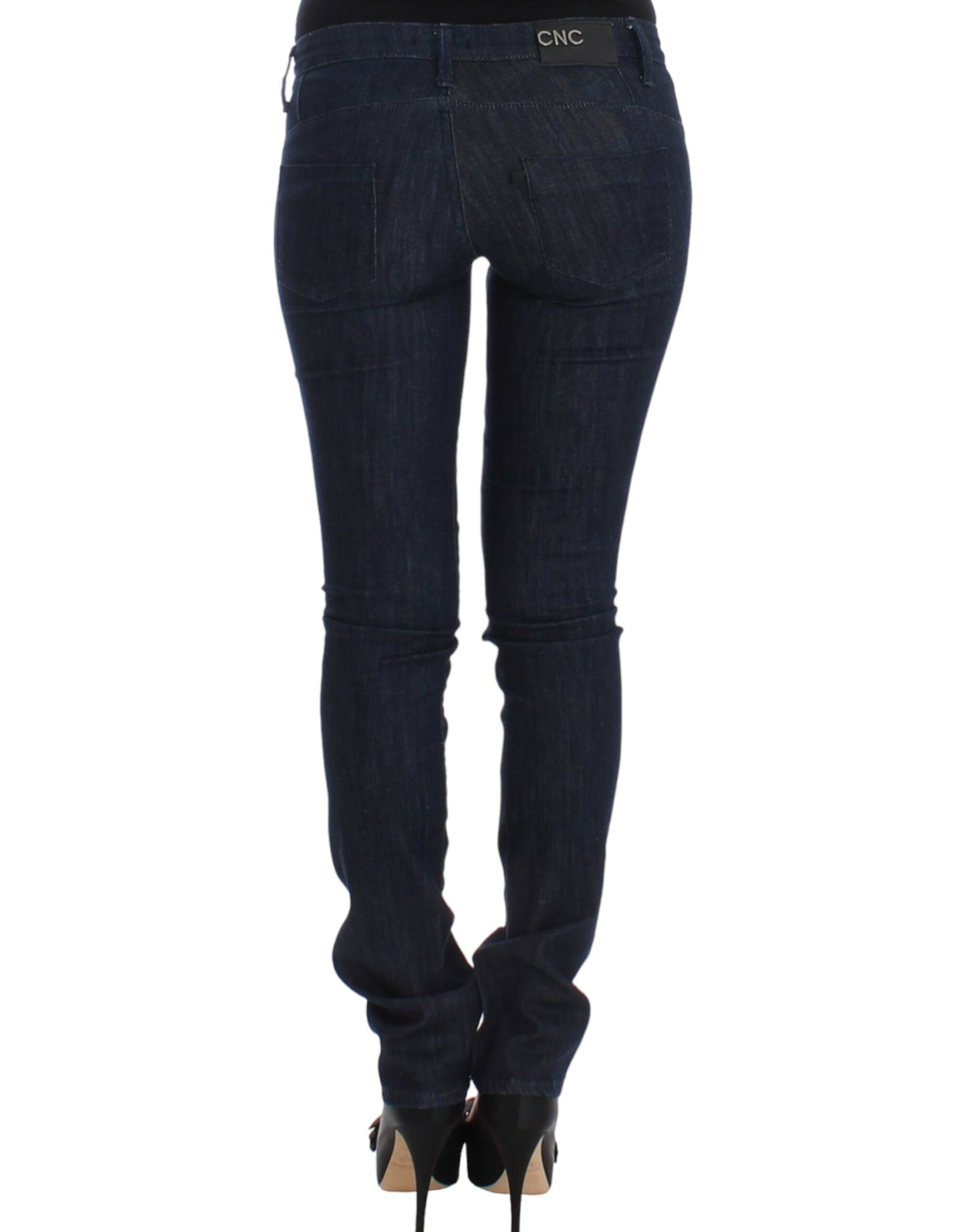 Dunkelblaue Skinny-Jeans von Costume National Chic