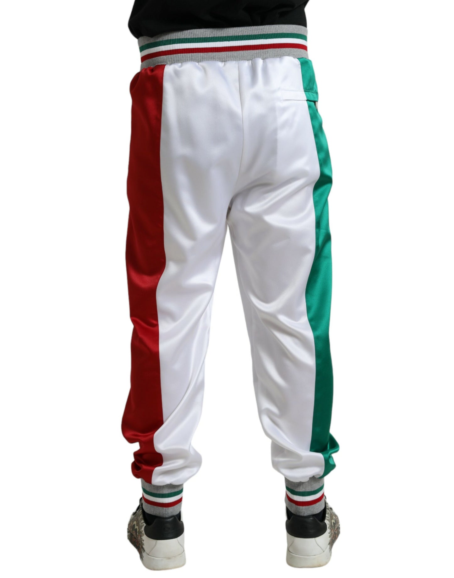 Dolce &amp; Gabbana Multicolor Italian Patch Slim Jogger Pants