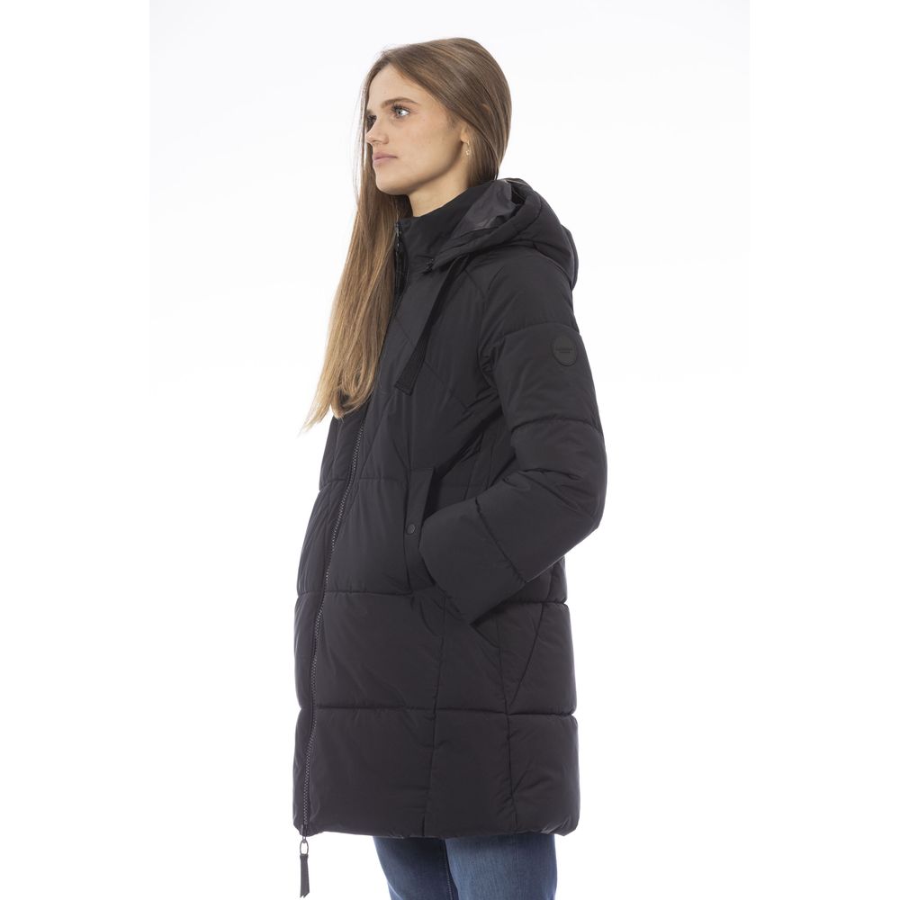 Baldinini Trend Elegante schwarze Daunenjacke für schicke Wärme