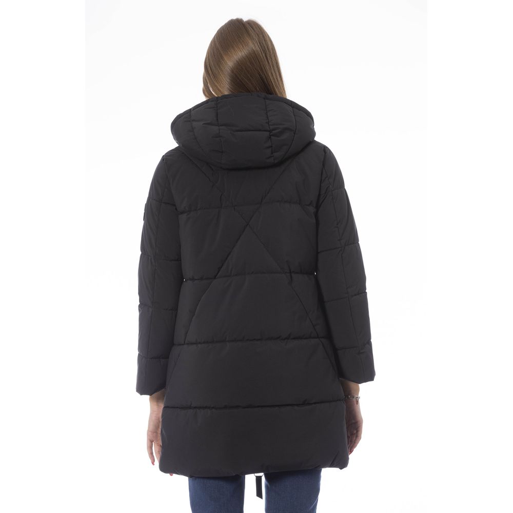 Baldinini Trend Elegante schwarze Daunenjacke für schicke Wärme