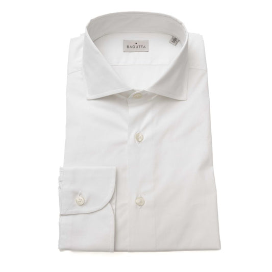 Bagutta White Cotton Men's Shirt