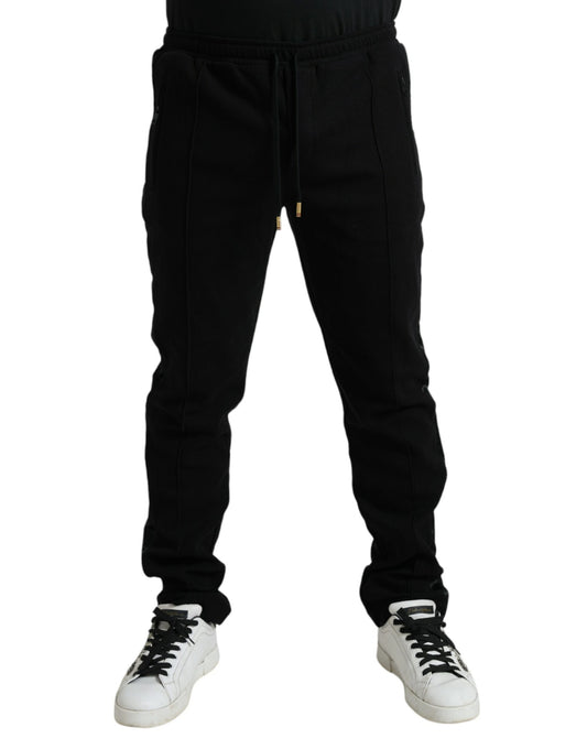 Dolce &amp; Gabbana Black Cotton Blend Jogger Sweatpants Pants