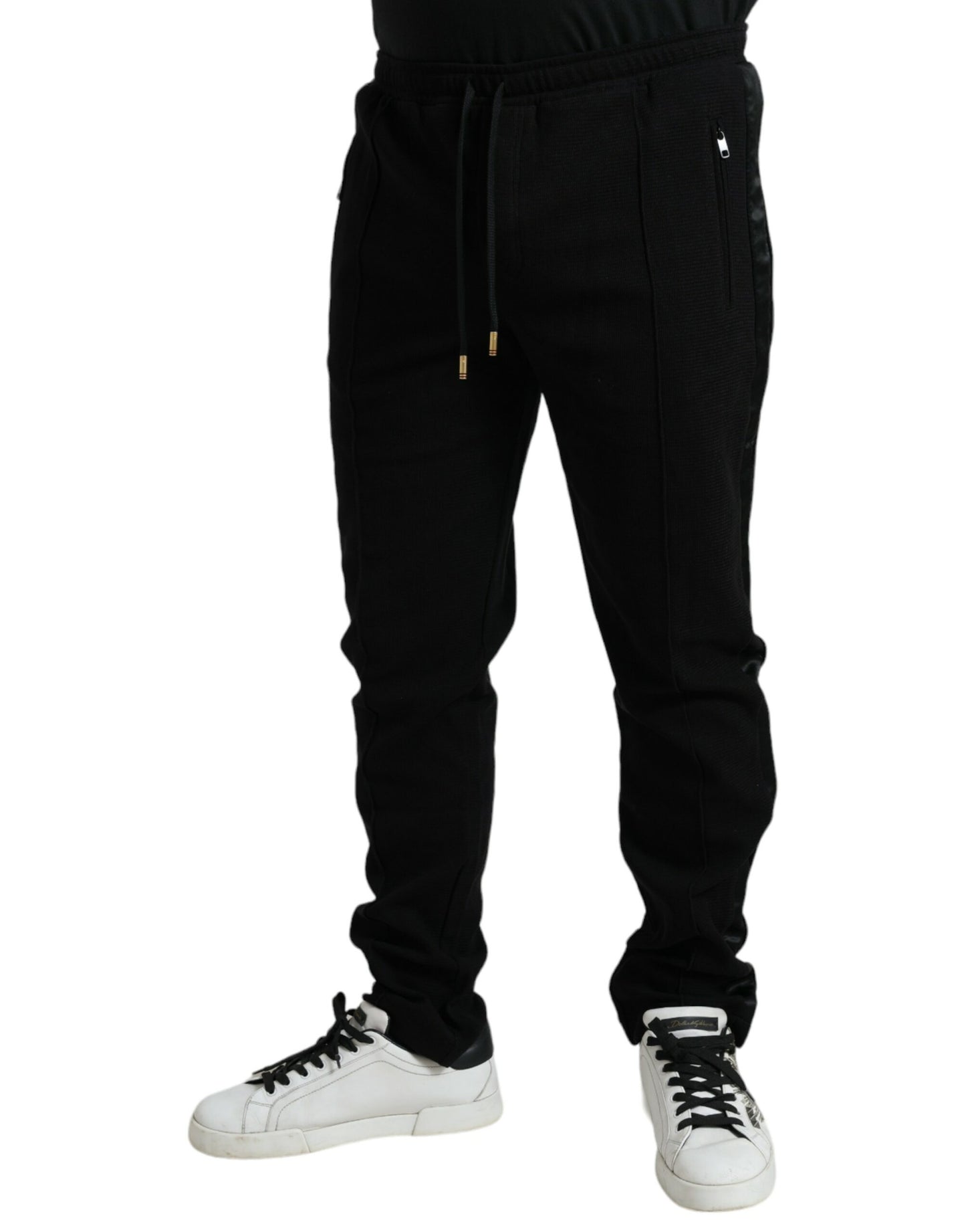 Dolce &amp; Gabbana Black Cotton Blend Jogger Sweatpants Pants