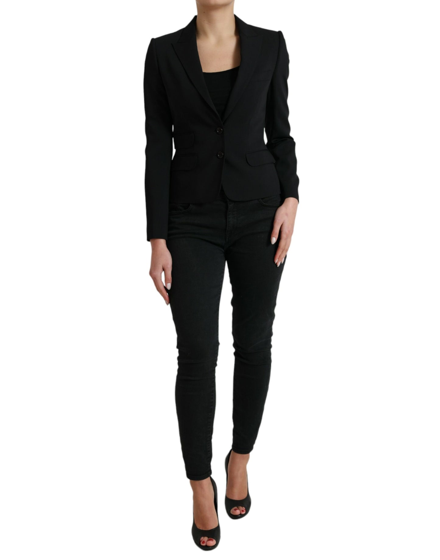 Schicker Blazer aus Wollmischung mit spitzem Revers von Dolce &amp; Gabbana