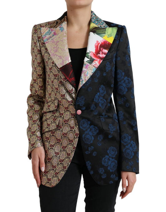 Dolce & Gabbana Elegant Multicolor Patchwork Blazer