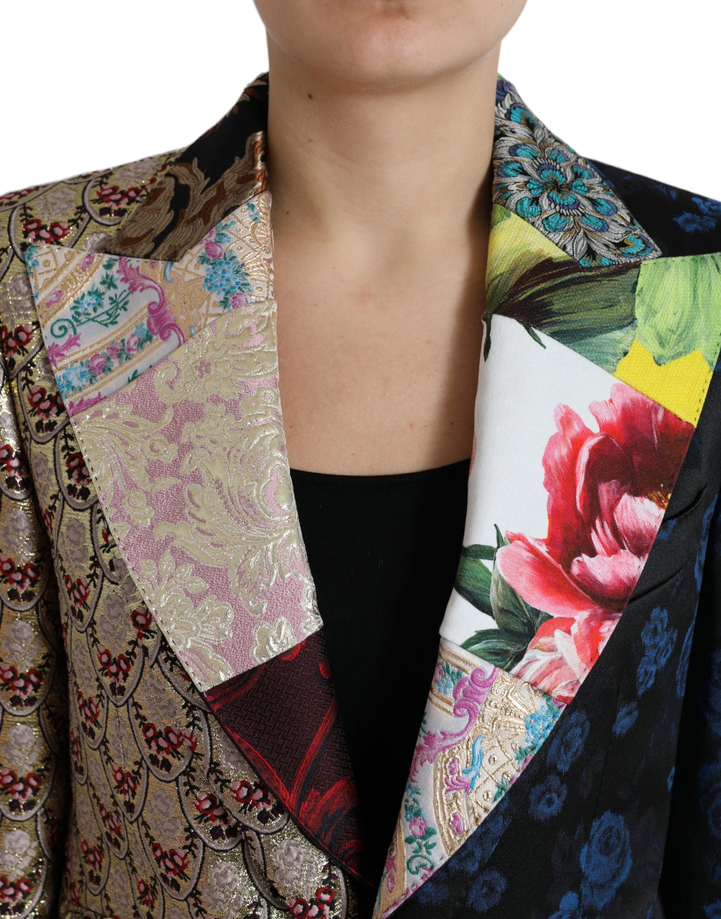 Dolce &amp; Gabbana Eleganter mehrfarbiger Patchwork-Blazer