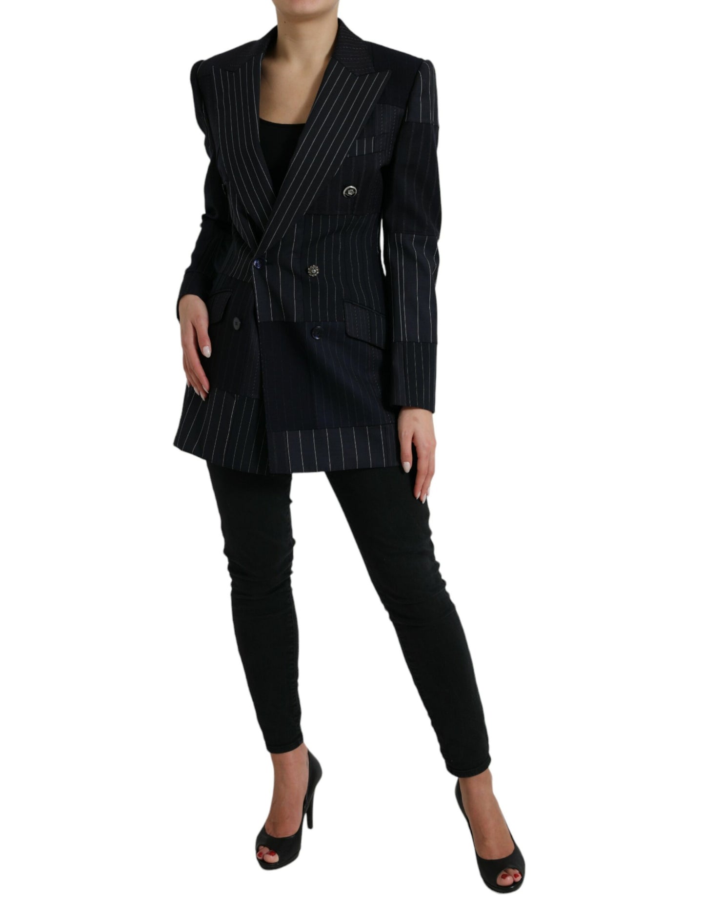 Dolce &amp; Gabbana Eleganter gestreifter Blazer aus Schurwolle