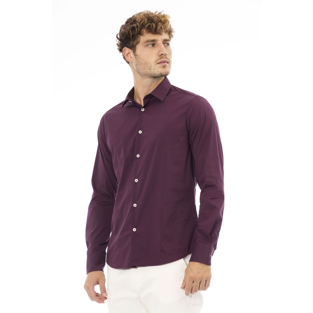 Baldinini Trend Red Cotton Men Shirt