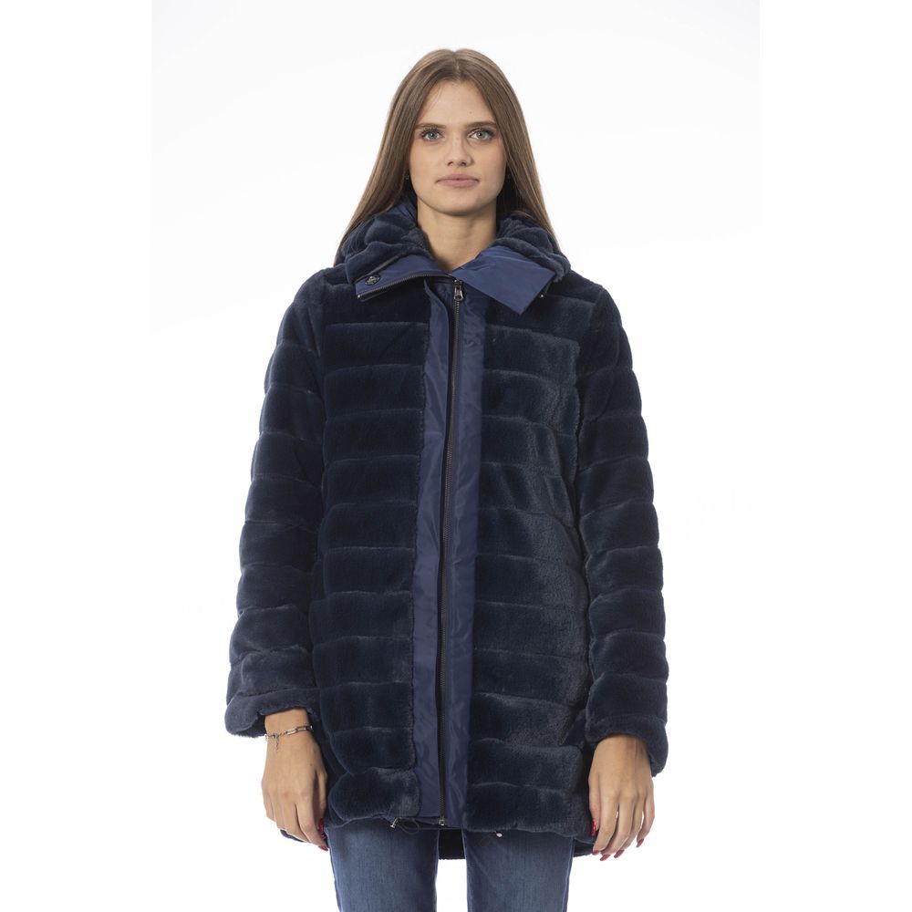 Baldinini Trend Reversible Hellblaue Kapuzenjacke