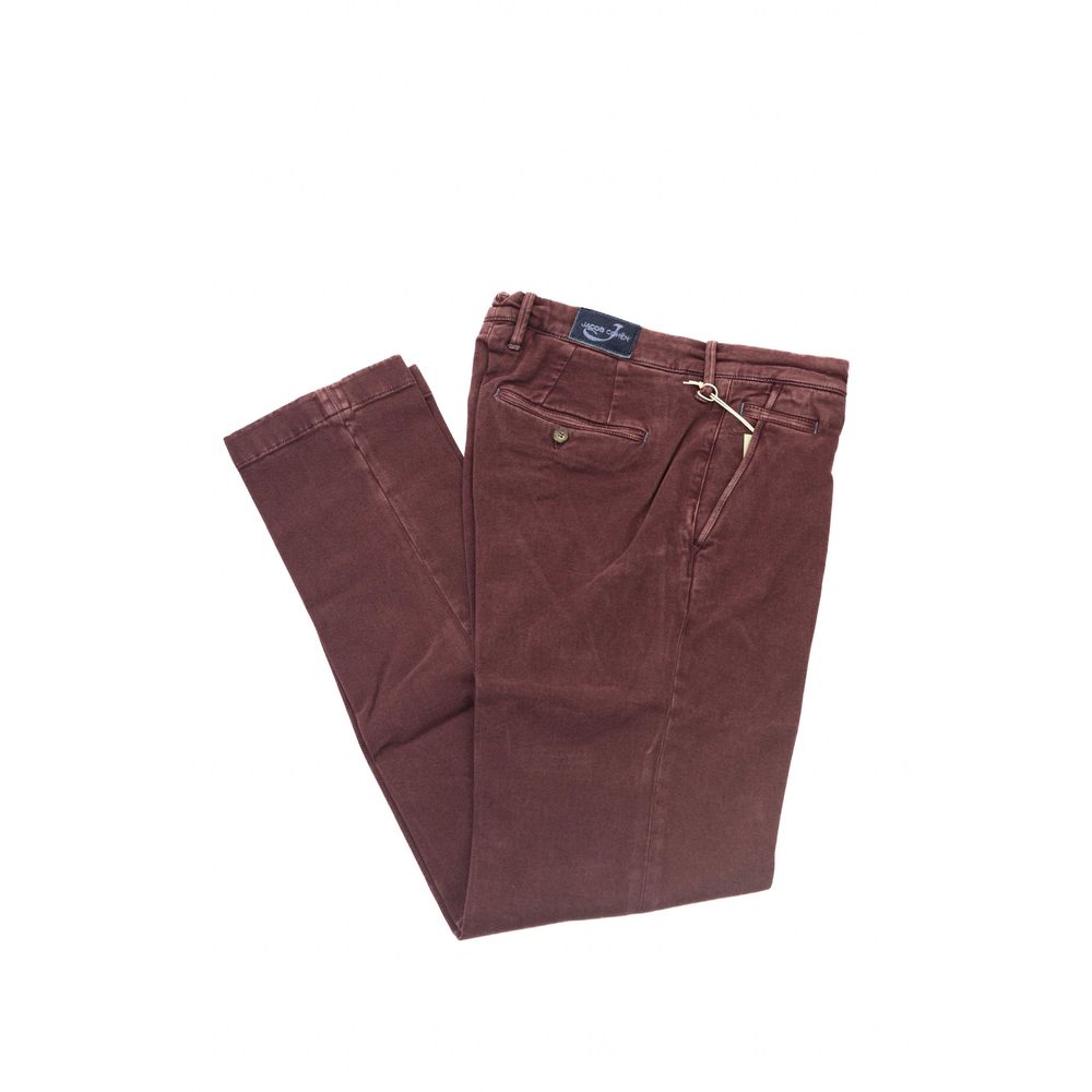 Jacob Cohen Burgundy Cotton Jeans &amp; Pant