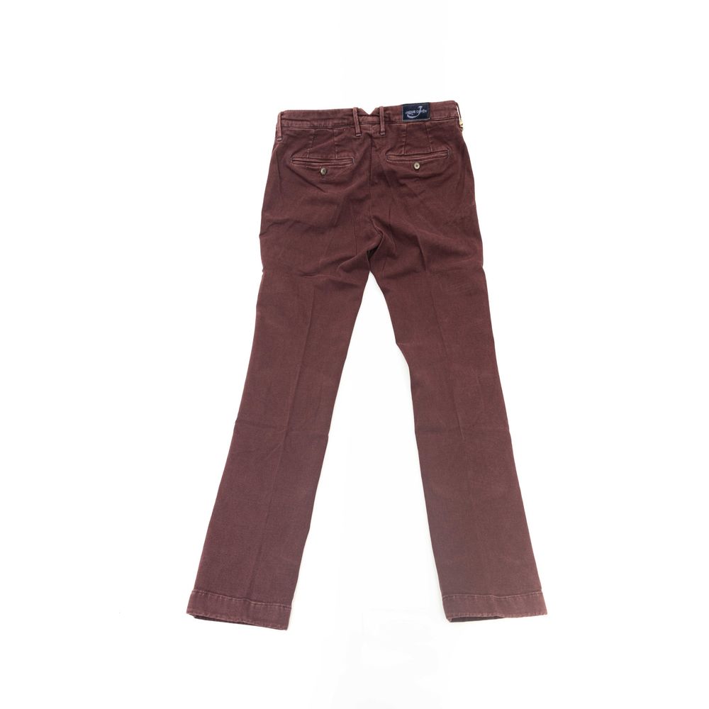 Jacob Cohen Burgundy Cotton Jeans &amp; Pant